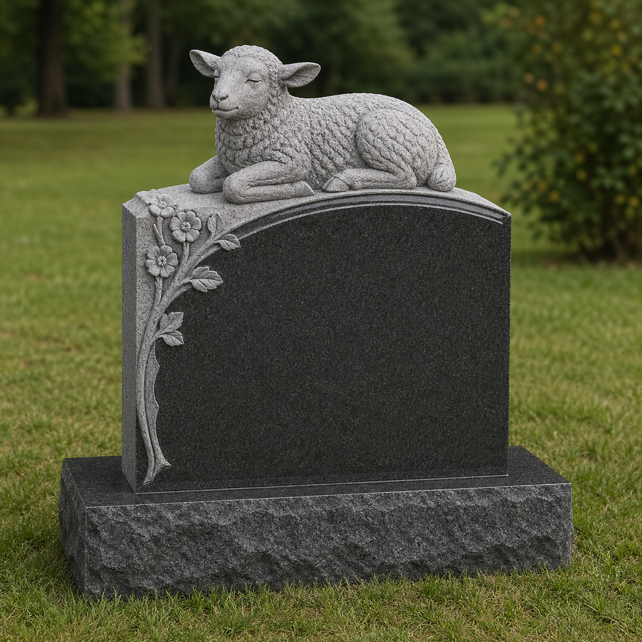granite Headstone Design hand-carved by Headstone Design Studio in NJ — image 3